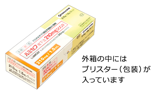 外箱の中にはブリスター（包装）が入っています