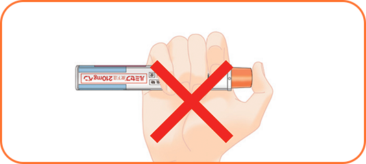 ペンを持つ向きに注意